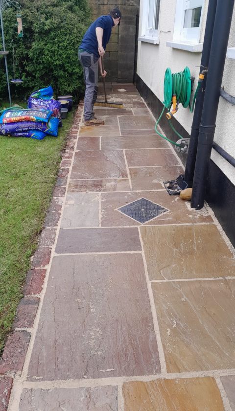 Patio sanding, grouting and re-jointing services, patio repairs Dublin